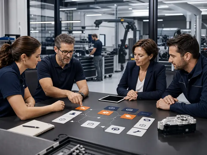 Symbolbild für Zusammenarbeit und Serviceorganisation